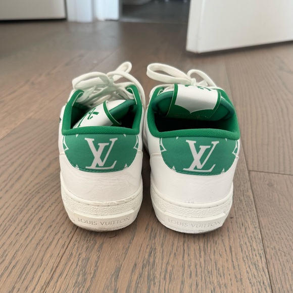 Like New! Louis Vuitton Charlie Sneakers “White Green” - Picture 3 of 6